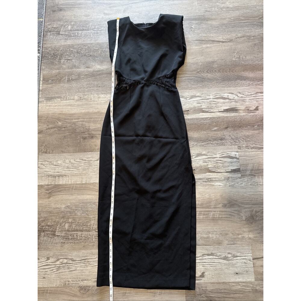 Zara Womens Midi Dress XS Black Sleeveless side slits NWT